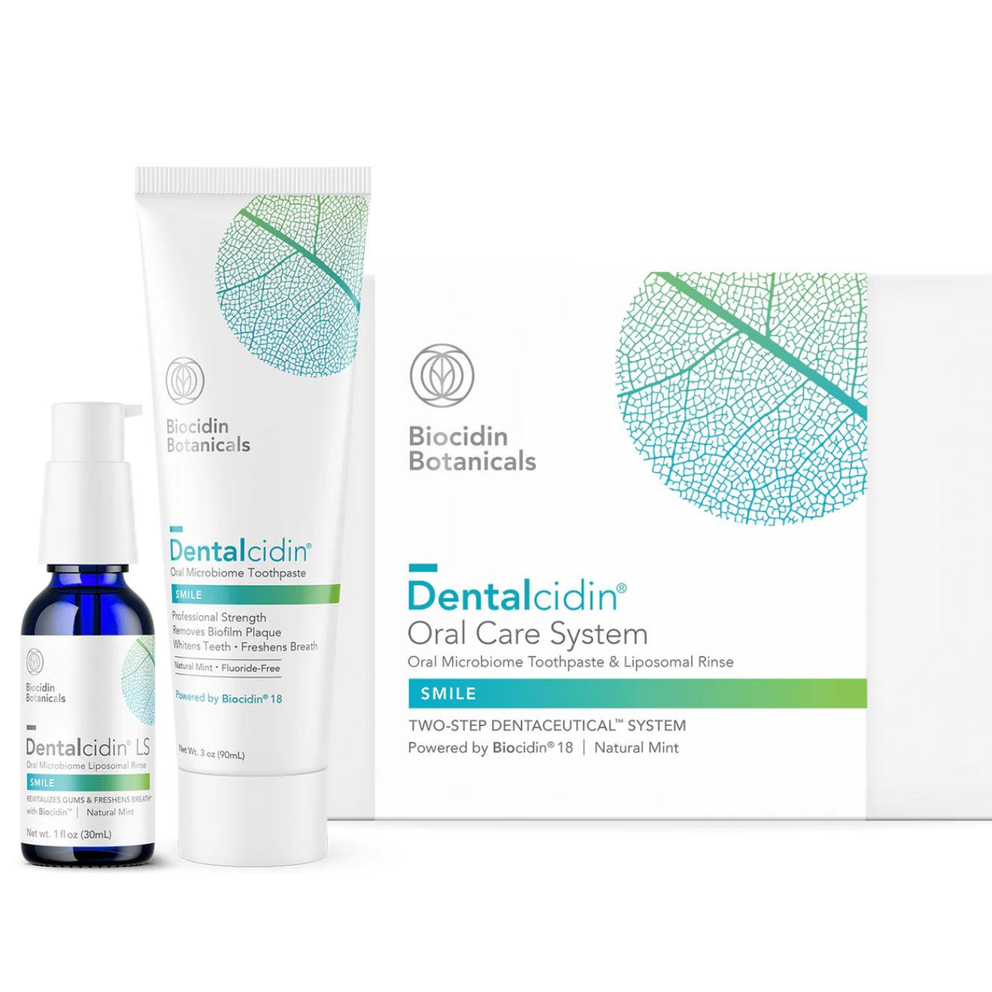 Dentalcidin  Oral Care System - Oral Microbiome Toothpaste and Liposomal Rinse