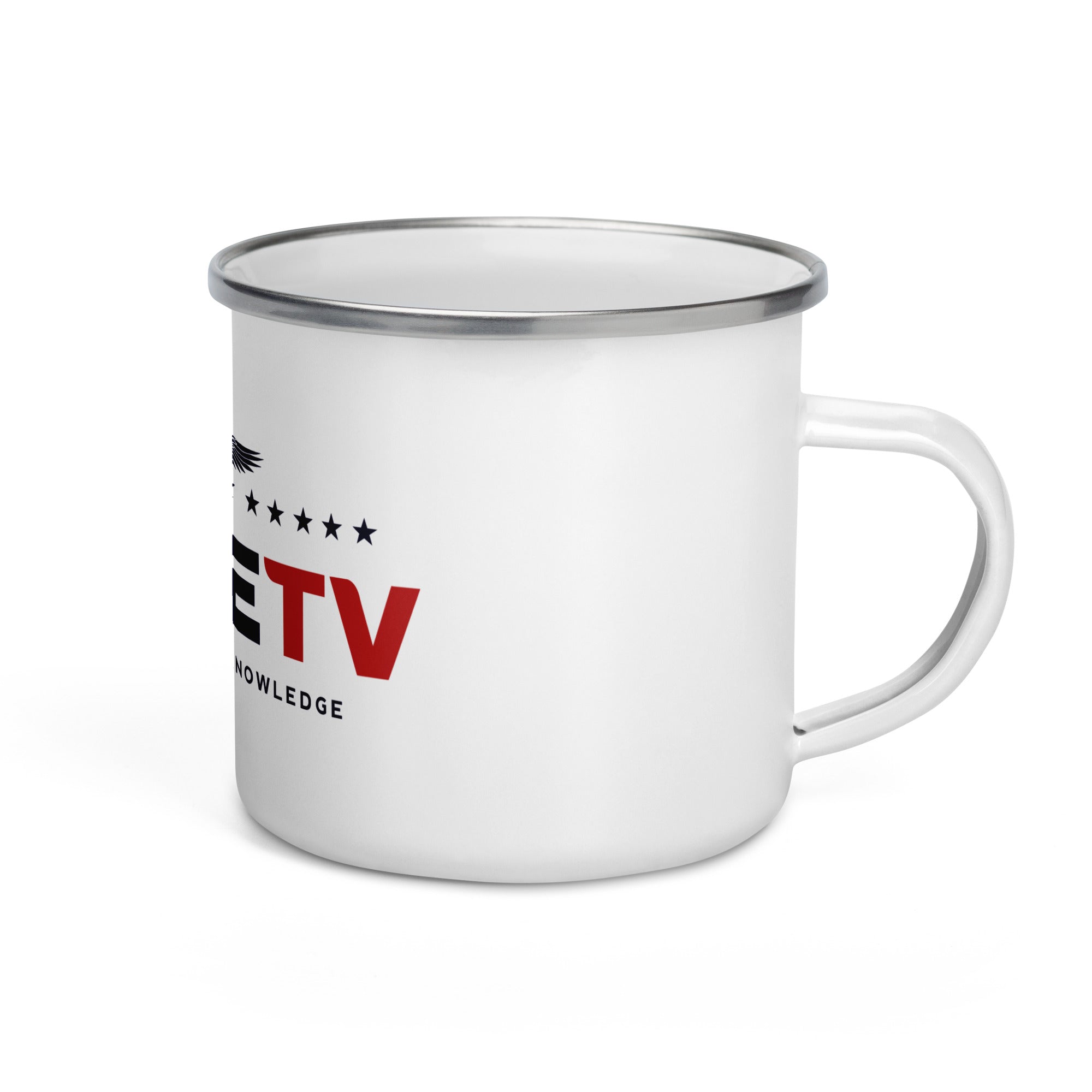 BraveTV logo Enamel Mug