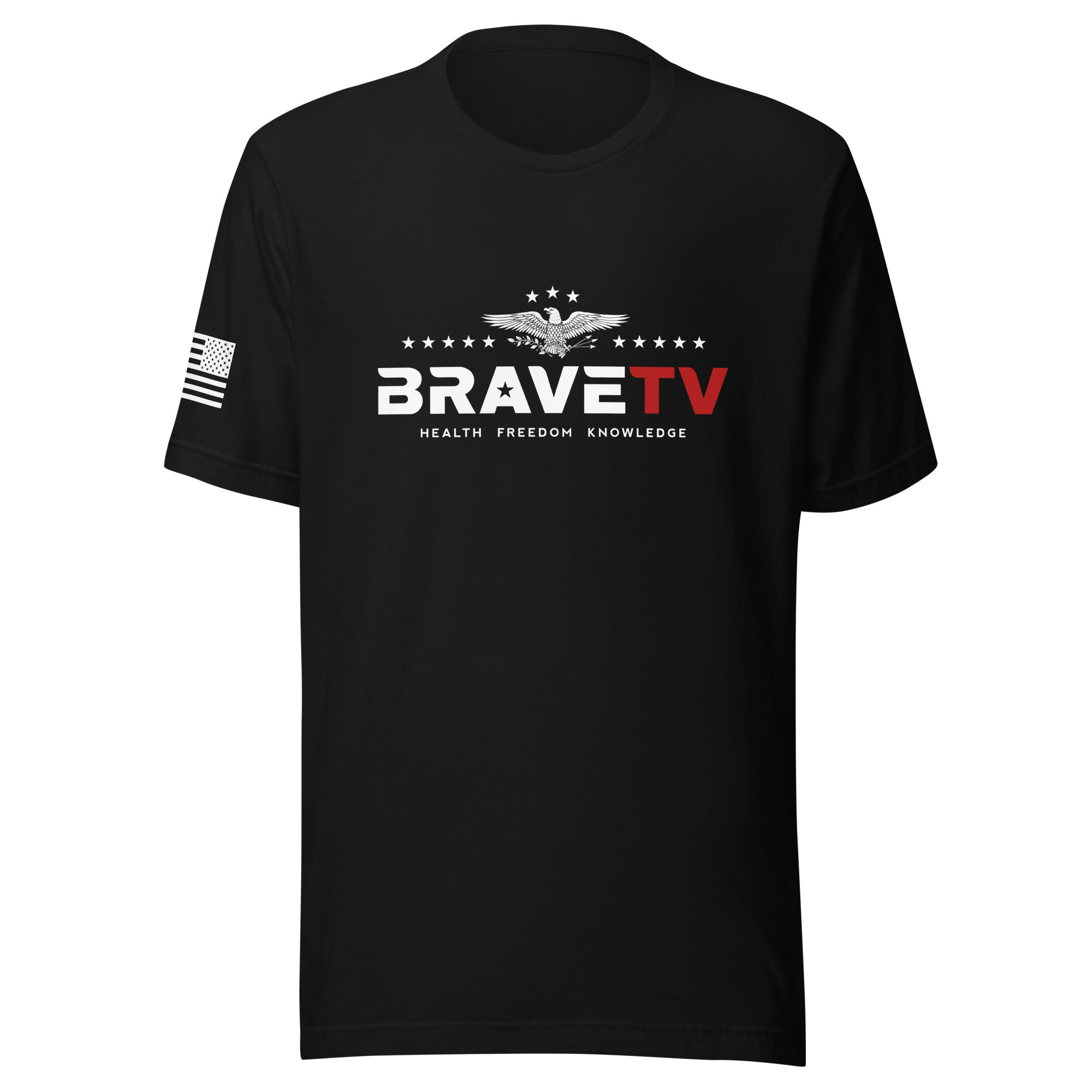 Unisex BraveTV White logo t-shirt